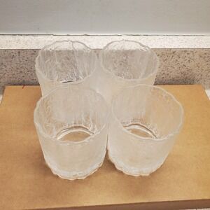 4 Mikasa Hoya Japan Frostfire Glacier Ice Rocks Glasses Cocktail Old Fashion
